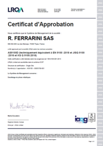 Certification EN 9100